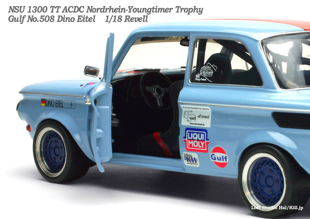 NSU 1300 TT ACDC Nordrhein-Youngtimer Trophy Gulf No.508 Dino Eitel 1/18 Revell